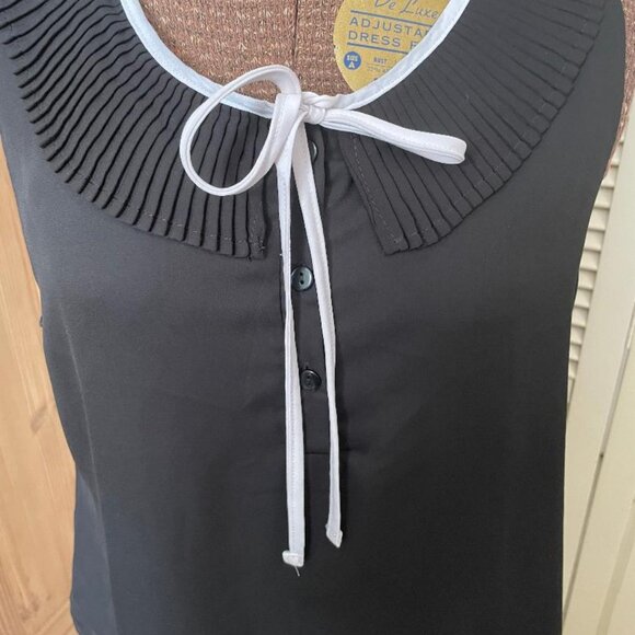 Toby & Olive Sleeveless Blouse Top Women’s XL Fully Lined Pleated Collar - Picture 2 of 12